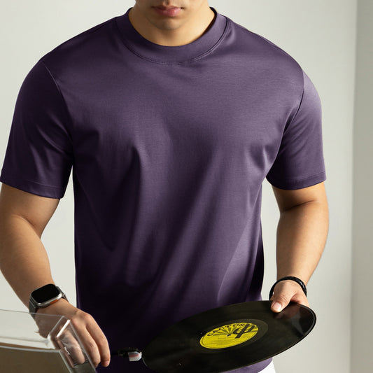 Cold Liquid Ammonia Mercerized Cotton Short-sleeved T-shirt For Men - D&A