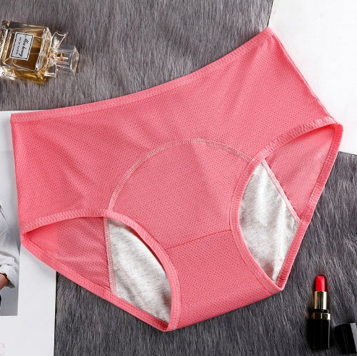5PCS Menstrual Underwear Women Leak Proof Panties Watermelon red L 1pc - D&A