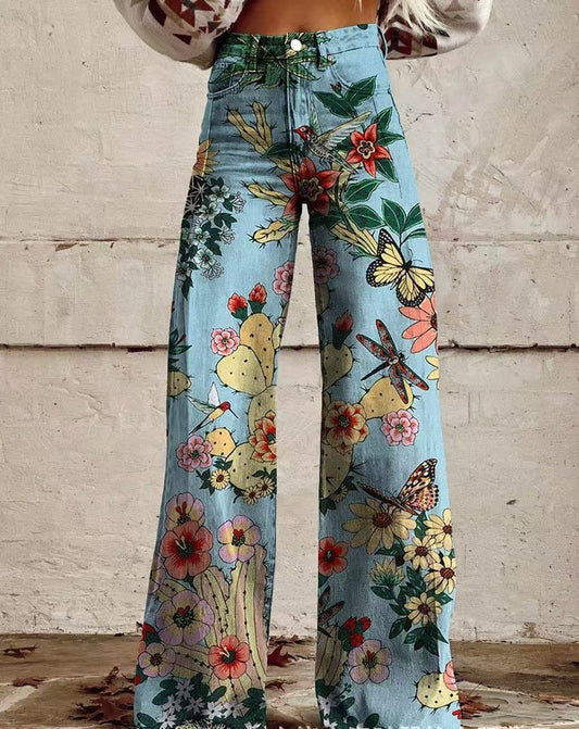 Hot Selling Plus Size Women's Casual Pants Thin Imitation Jeans - D&A