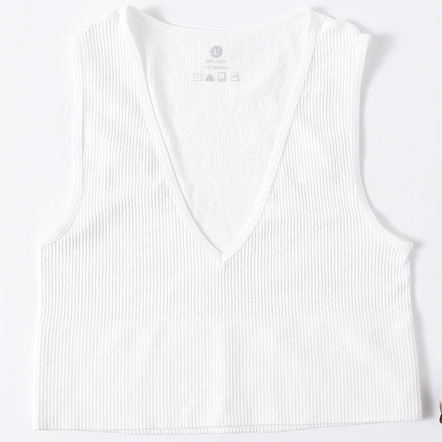 Crop Top Women Vintage Seamless Underwear White - D&A