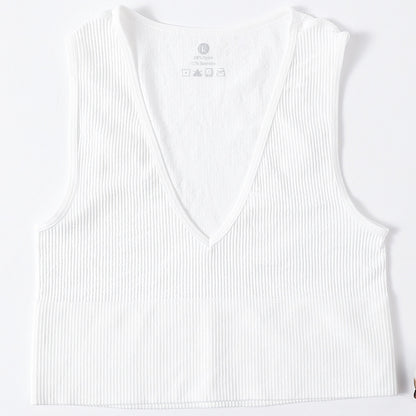 Crop Top Women Vintage Seamless Underwear White - D&A