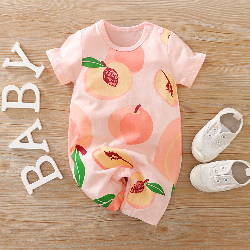 Baby Clothes Short Sleeve Baby Casual Onesies Pink - D&A