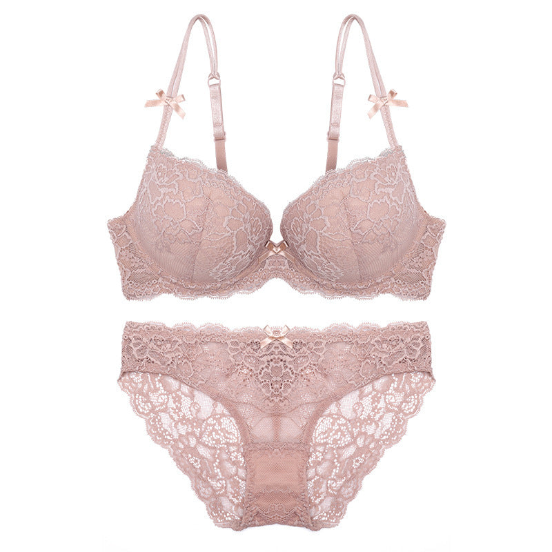 Lace Bra Set Skin color - D&A