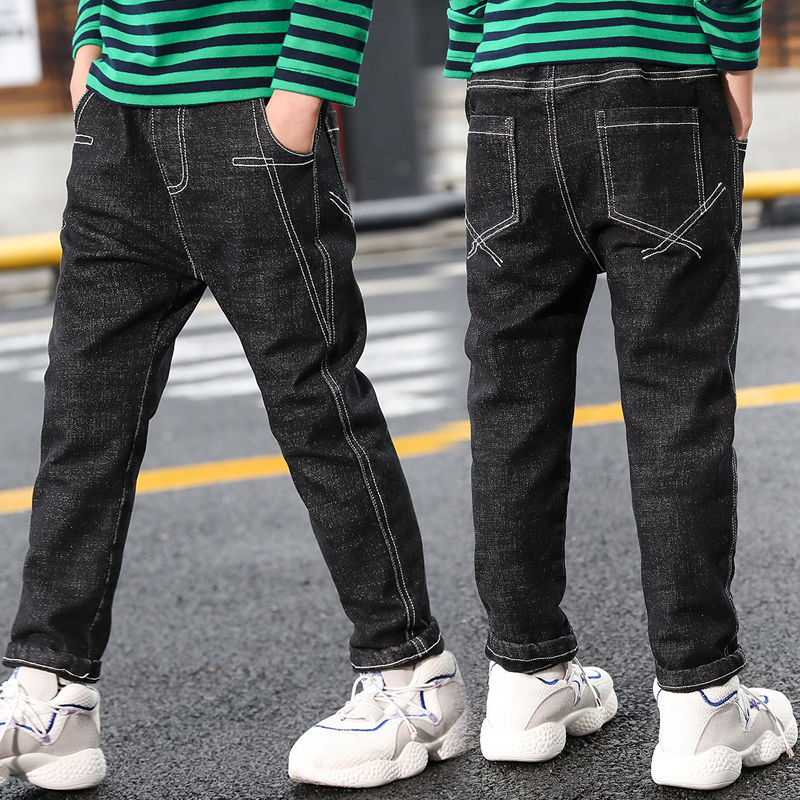 Boys Jeans Autumn And Winter New One-piece Velvet I - D&A