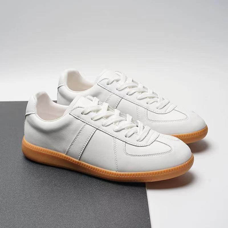 Genuine Leather Versatile Sports Casual Breathable White Shoes White - D&A