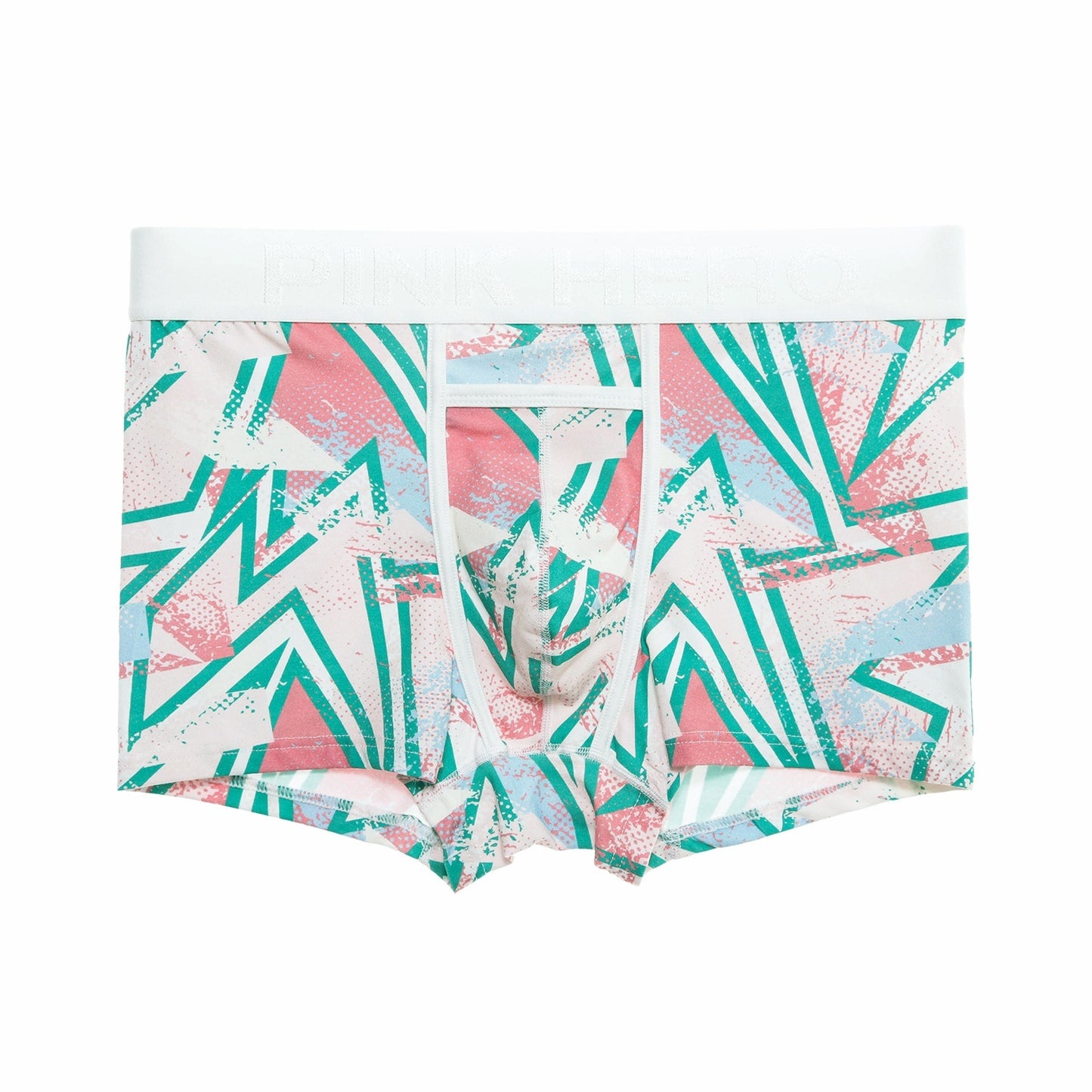 Men's Pocket Underwear Boxer Pure Cotton Digital Printing Soft And Colorfast Mottled Geometric Lines - D&A
