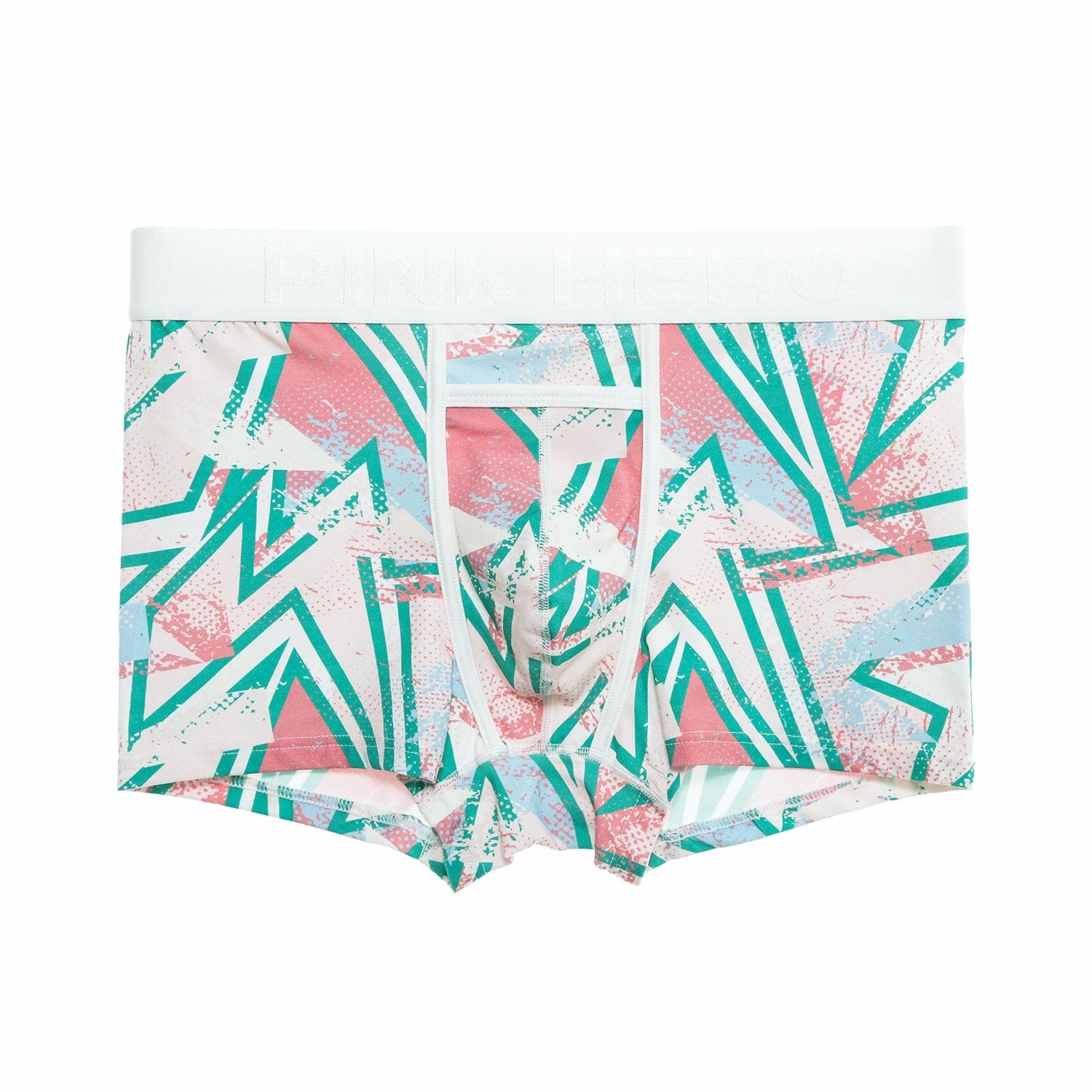 Men's Pocket Underwear Boxer Pure Cotton Digital Printing Soft And Colorfast Mottled Geometric Lines - D&A