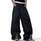 Temperature-sensitive Color-changing Embroidered Red Ear Jeans - D&A