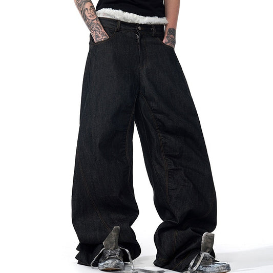 Temperature-sensitive Color-changing Embroidered Red Ear Jeans - D&A