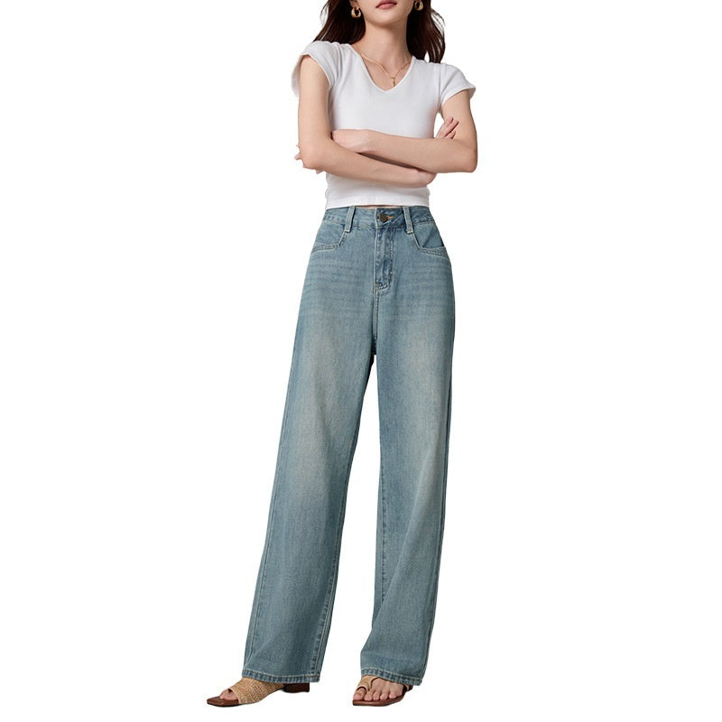 Summer New Straight Casual Women's Blue Jeans - D&A