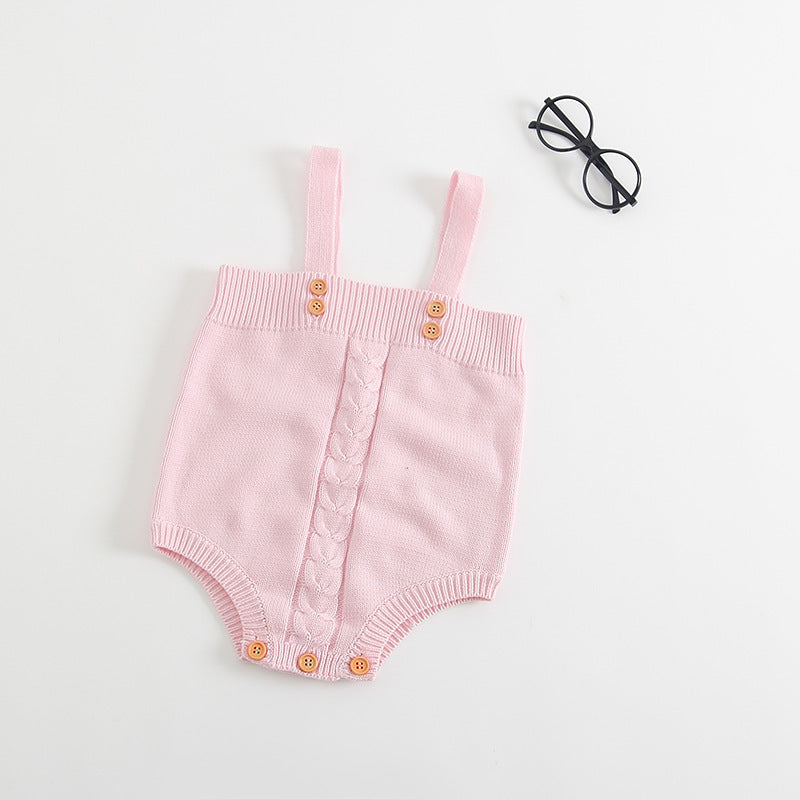 Knitted baby onesies Pink - D&A