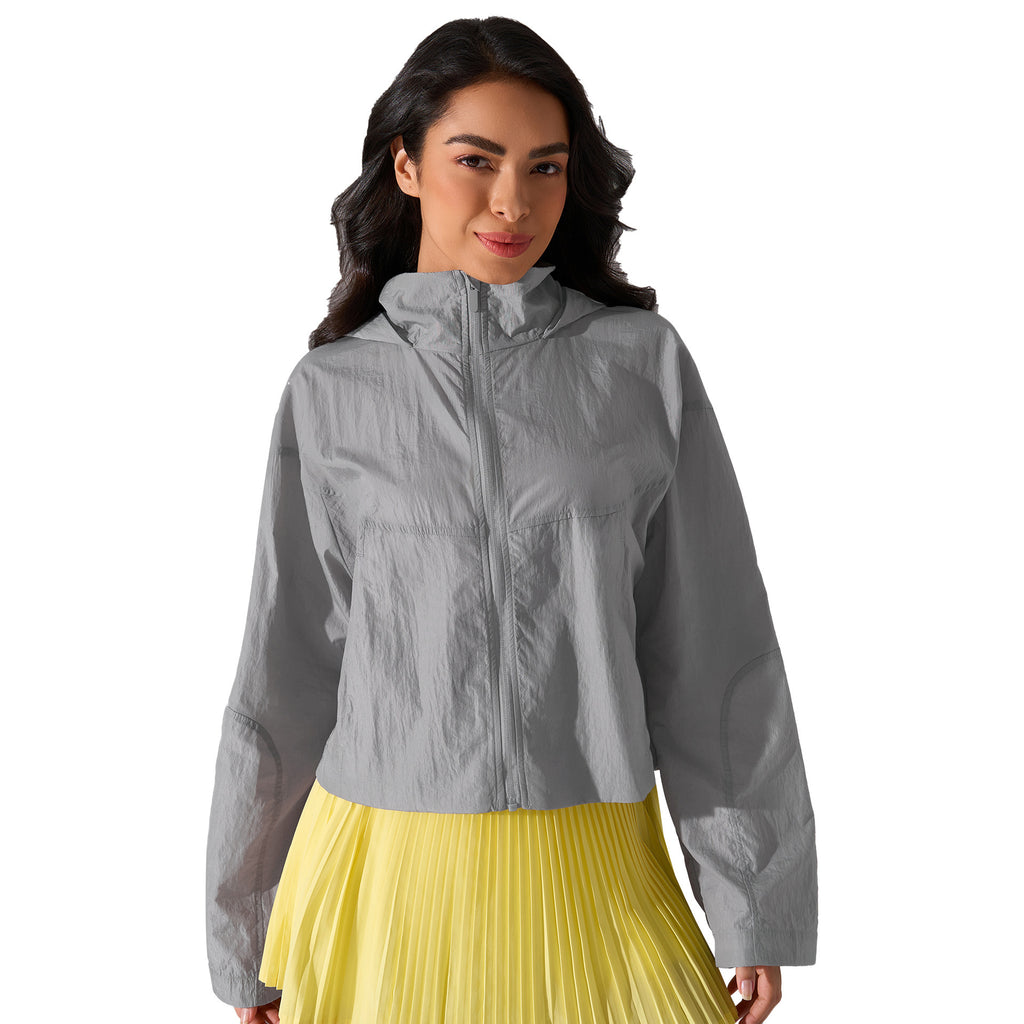 Lightweight Quick-drying Breathable Women's Hooded Long Sleeve Coat - D&A