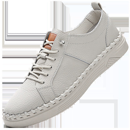 First Layer Soft Cowhide Men's Sneakers Breathable Sweat Absorbing - D&A