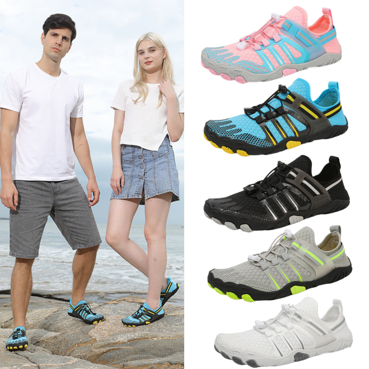 Swimming Shoes Dive Boots Female Outdoor Beach Shoes Couple Non-slip - D&A
