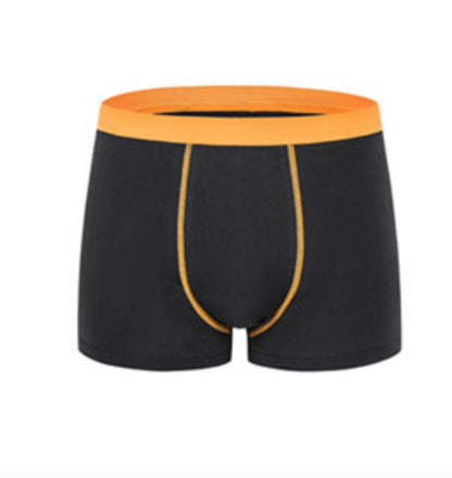 Men's Plus Size Cotton Men's Boxers 1PC Black - D&A