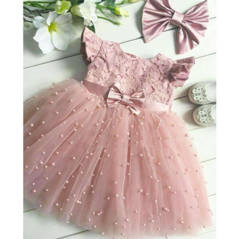 baby dress for kids Clothes girls girl dresses Summer Pink - D&A