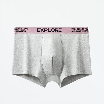 Men's Cotton Class A Breathable Underwear Gray Powder - D&A