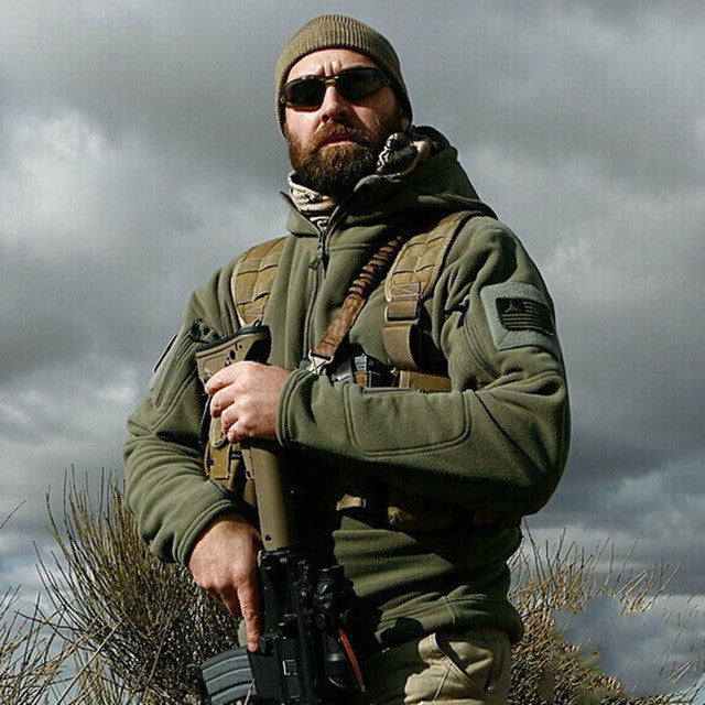 Military Jackets Tactical Jacket For Men Warm Hooded Hike - D&A