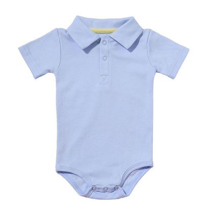 Lapel baby onesies Blue - D&A