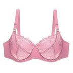 Pure color bra lace women's plus size bra underwear Bean Paste - D&A