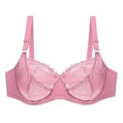 Pure color bra lace women's plus size bra underwear Bean Paste - D&A