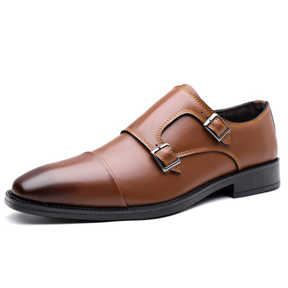 Leather Shoes Men's Business Shoes Oxford Brown - D&A