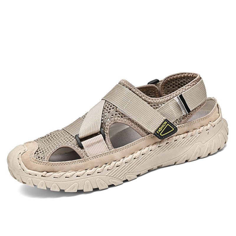 Summer Men's Hollow Mesh Surface Breathable Trendy Casual Shoes All-matching Sandals - D&A