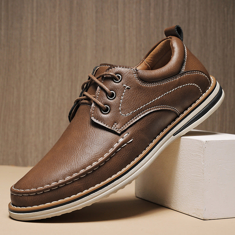 Men's Casual Leather Shoes Genuine Leather Plus Size Breathable Trendy Shoes Casual Leather Shoes - D&A