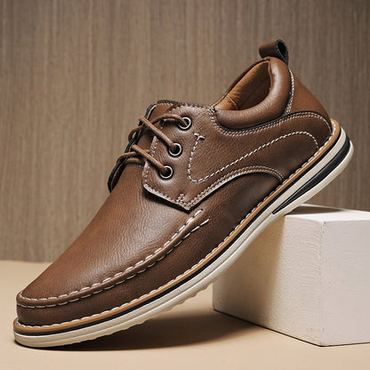 Men's Casual Leather Shoes Genuine Leather Plus Size Breathable Trendy Shoes Casual Leather Shoes - D&A