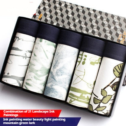 Men's Cotton Printed Breathable Boxers Combination 21 - D&A