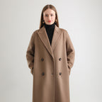 Women's Mid-length Woolen Wool Overcoat Coat - D&A
