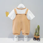 Children's Clothing Men And Women Baby Summer Cartoon Short-sleeved Overalls - D&A