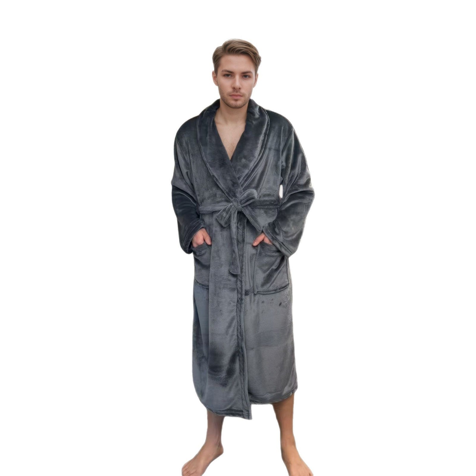 Couple Bathrobe Long Pajamas Homewear - D&A
