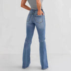 Fashion Slim Stretch High-waisted Boot-cut Pants Jeans - D&A