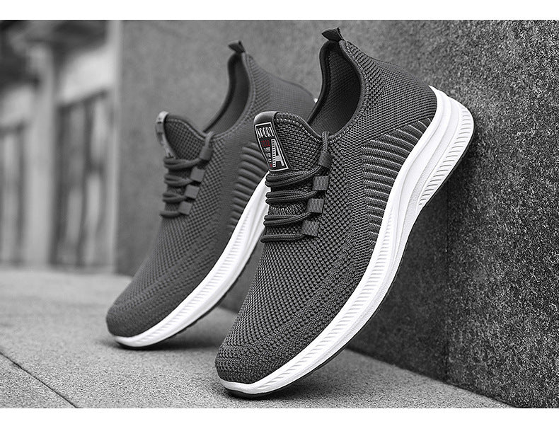 Mesh Breathable Casual Trend Fashion Sneaker Simple All-match Gray - D&A