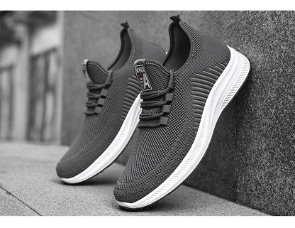 Mesh Breathable Casual Trend Fashion Sneaker Simple All-match Gray - D&A