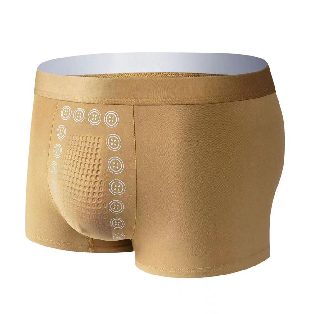 Men's Massage Particles Breathable Bottom Skin-friendly Underwear Turmeric - D&A