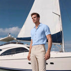 Men's Linen Short-sleeved Shirt - D&A