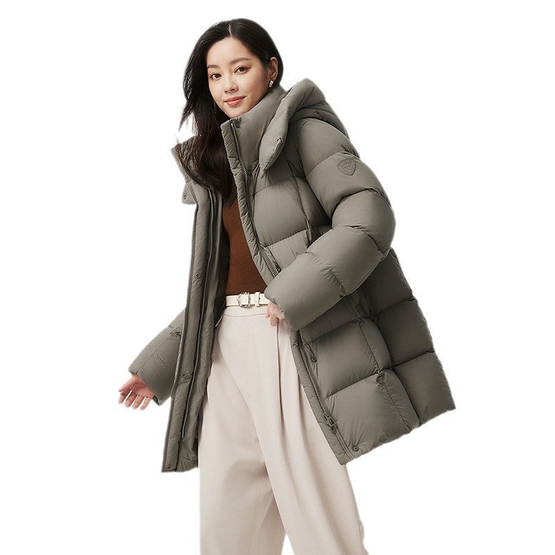 Detachable Hat Mother's Warm All-matching Coat - D&A