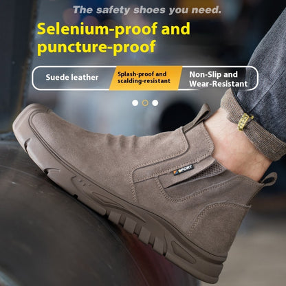 Welder Safety Shoes With Male Steel Toe Caps For Anti Smashing And Anti Piercing - D&A