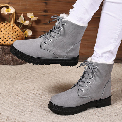 Women's Fashionable Waterproof High-top Cotton-padded Snow Boots - D&A