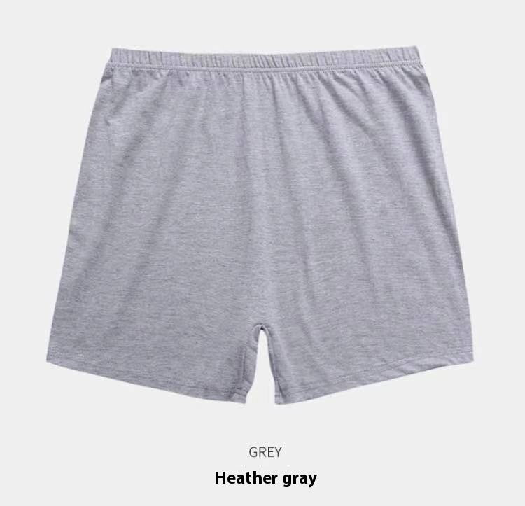 Middle-aged And Elderly Underwear Men's Cotton Boxer Heather Gray Single Strip - D&A
