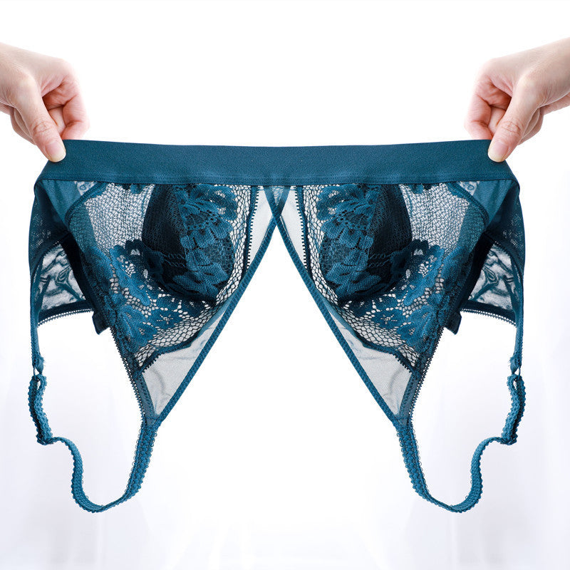 French Triangle Cup Bra Sexy Lace Ultra-thin Bra - D&A