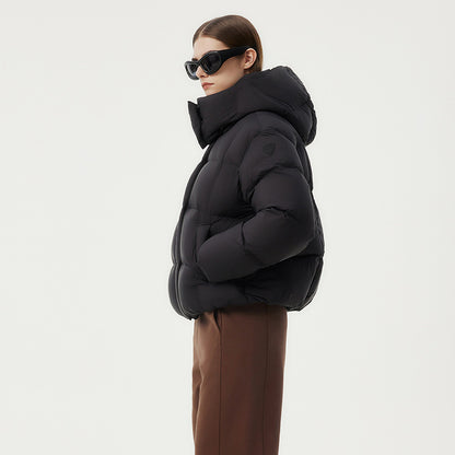 Women's Fashion Puff Warm Thick Coat Black - D&A