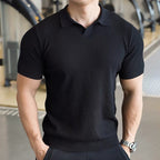 Men's Button Henry Collar Sports Polo Shirt - D&A