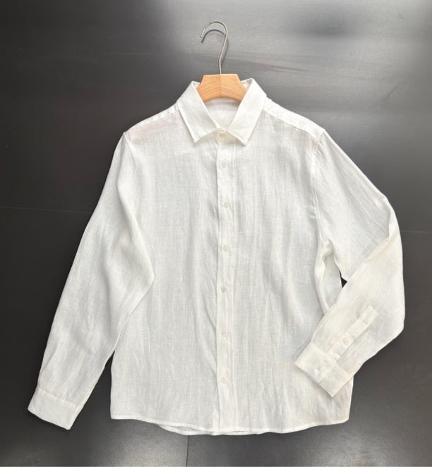 Men's Spring Long Sleeve Shirt White - D&A
