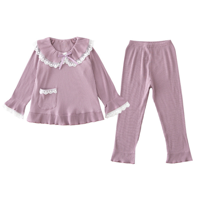 Girls' Suits, Autumn Clothes, Western Style, Children's Clothes Violet - D&A