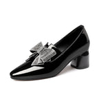 Rhinestone Bow High Heel Women's Shoes - D&A