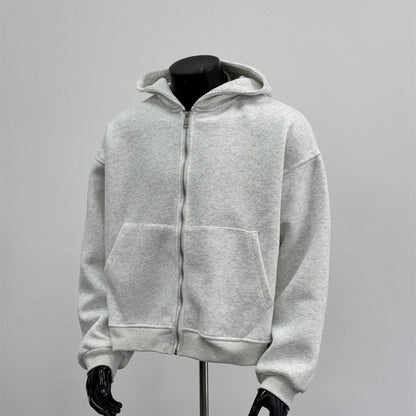 Back Schoolbag Design Men's Coat Flower Gray - D&A
