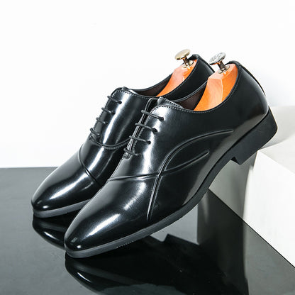 Outdoor Travel Fashion Personalized Men's Leather Shoes 1998 Black - D&A